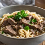 beef and noodles with gravy