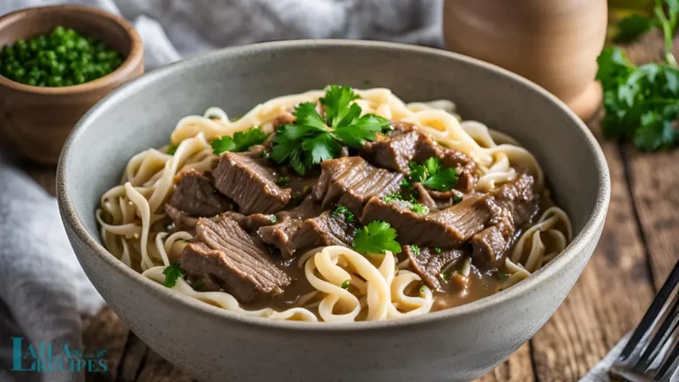 beef and noodles with gravy