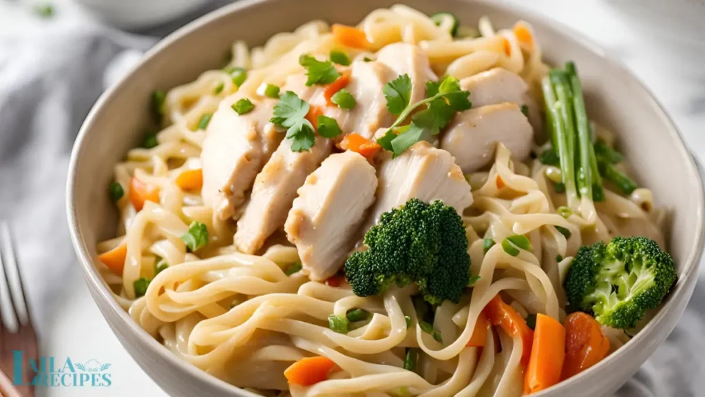 Step-by-step preparation of Chicken and Noodles Recipe