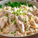 Finished crack chicken served in a bowl.