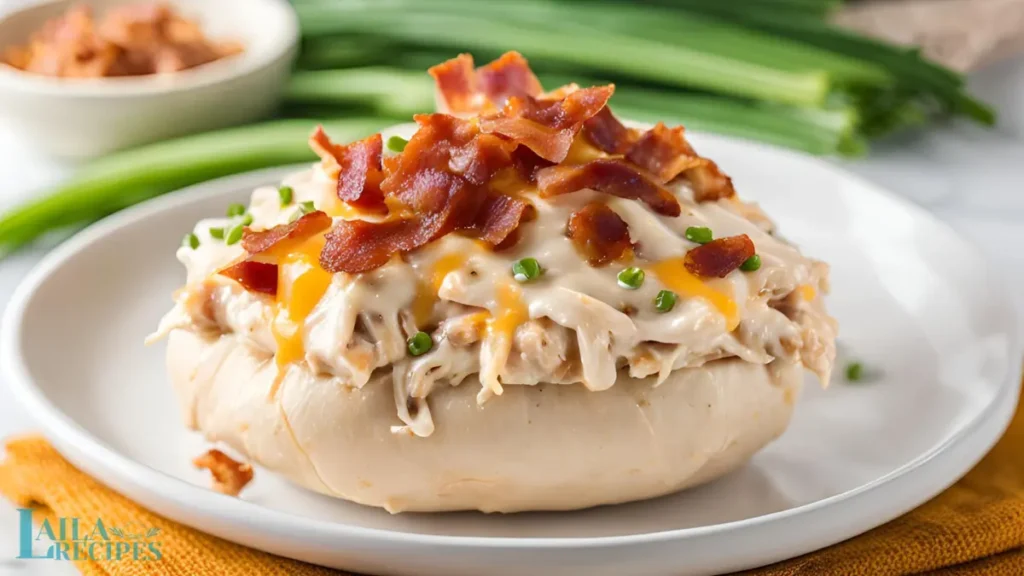 Crack chicken served over rice.