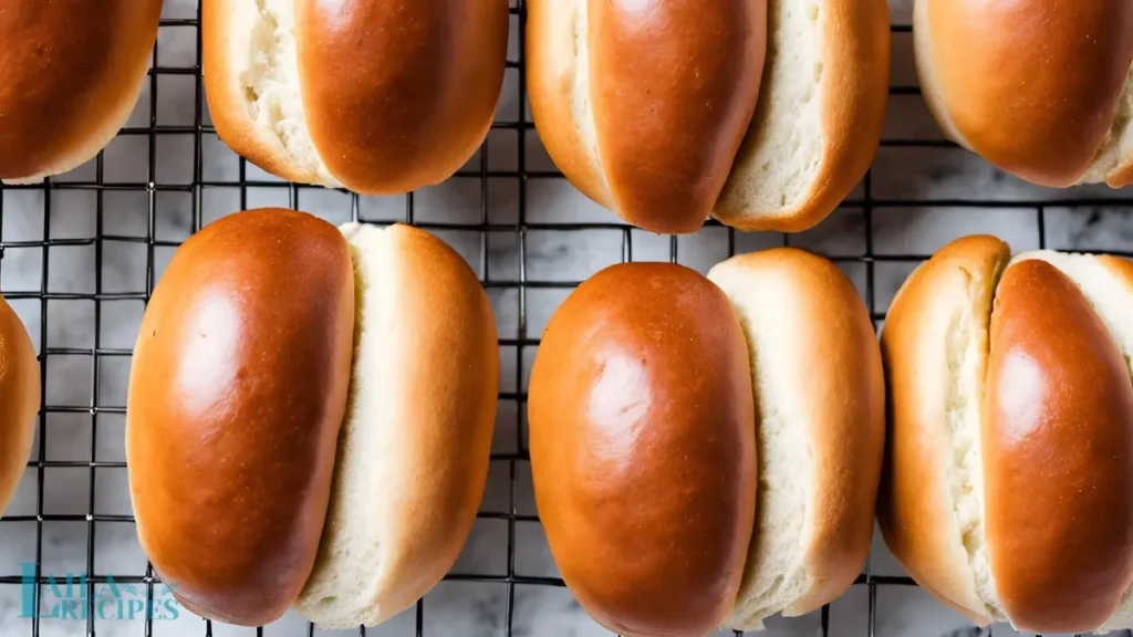 Soft and fluffy hot dog buns sliced open, perfect for any hot dog recipe.